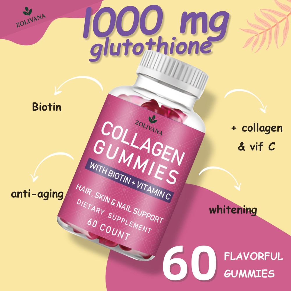 ✨ Collagen Gummies – Radiant & Firm Skin | With Biotin + Vitamin C