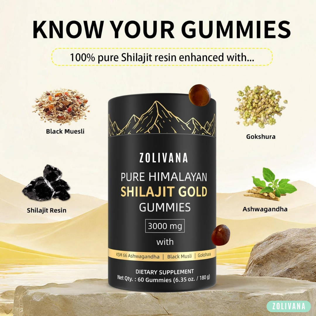 Shilajit Gold Gummies: Pure Shilajit Himalayan