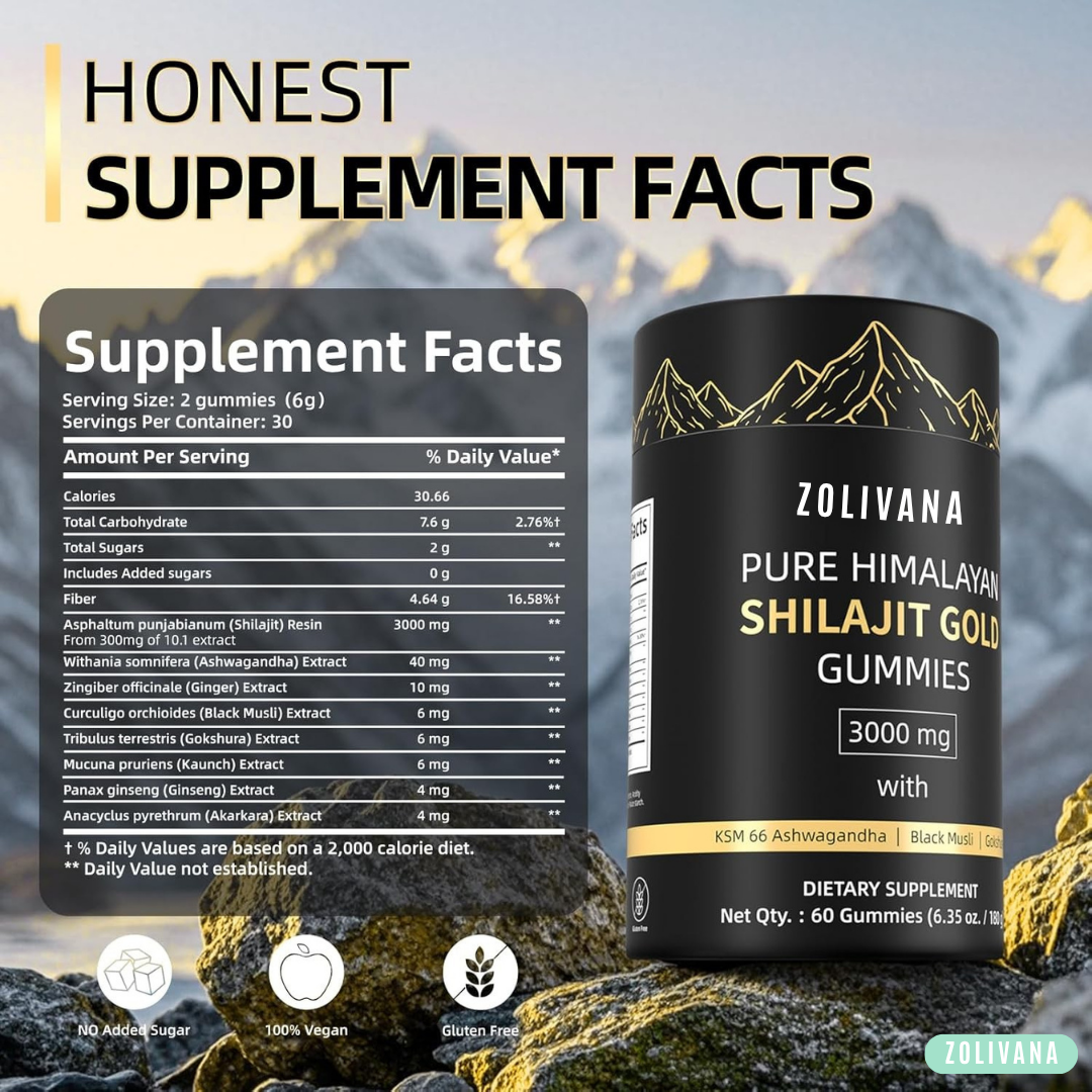 Shilajit Gold Gummies: Pure Shilajit Himalayan